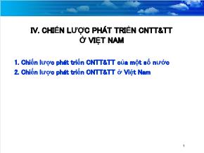 Đề tài Chiến lược phát triển công nghệ thông tin và truyền thông ở Việt Nam