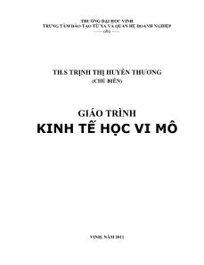 Giáo trình kinh tế học vi mô