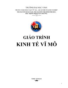 Giáo trình kinh tế vĩ mô