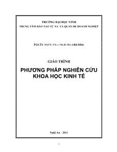 Giáo trình Phương pháp nghiên cứu khoa học kinh tế