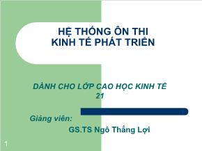 Hệ thống ôn thi kinh tế phát triển