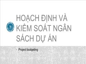 Hoạch định và kiểm soát Ngân sách dự án