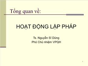 Hoạt động lập pháp