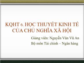 Học thuyết kinh tế của chủ nghĩa xã hội