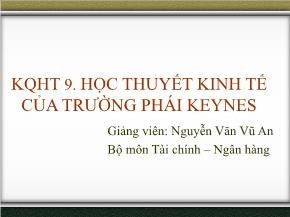 Học thuyết kinh tế của trường phái keynes