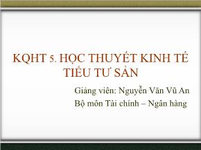 Học thuyết kinh tế tiểu tư sản