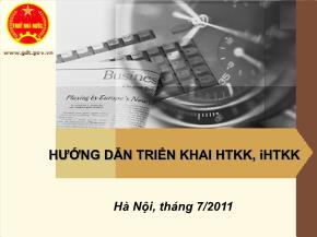 Hướng dẫn triển khai HTKK, IHTKK