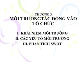 Kinh tế học - Chương 3: Môi trường tác động vào tổ chức