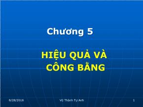 Kinh tế học - Chương 5: Hiệu quả và công bằng