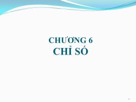 Kinh tế học - Chương 6: Chỉ số