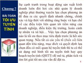 Kinh tế học - Chương 7: Bài toán tối ưu tuyến tính