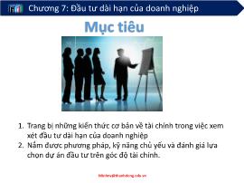 Kinh tế học - Chương 7: Đầu tư dài hạn của doanh nghiệp