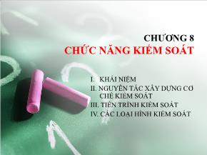 Kinh tế học - Chương 8: Chức năng kiểm soát