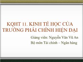 Kinh tế học của trường phái chính hiện đại