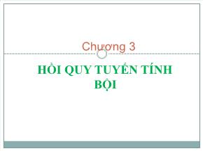 Kinh tế lượng - Chương 3: Hồi quy tuyến tính bội