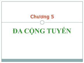 Kinh tế lượng - Chương 5: Đa cộng tuyến