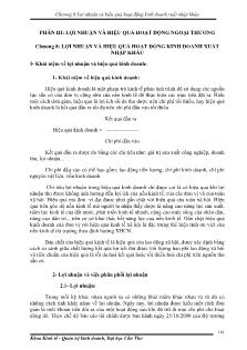 Kinh tế lượng - Chương 8: Lợi nhuận và hiệu quảhoạt động kinh doanh xuất nhập khẩu