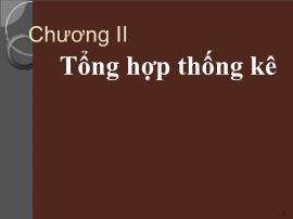 Kinh tế lượng - Chương II: Tổng hợp thống kê