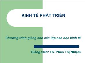 Kinh tế lượng - Kinh tế phát triển