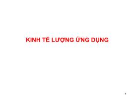 Kinh tế lượng ứng dụng