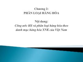 Kinh tế vĩ mô - Chương 2: Phân loại hàng hóa