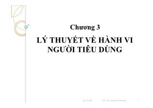 Kinh tế vĩ mô I - Chương 3: Lý thuyết về hành vi người tiêu dùng