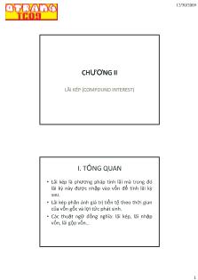 Lý thuyết tài chính tiền tệ - Chương II: Lãi kép (compound interest)