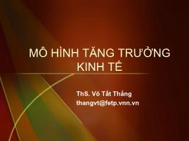 Mô hình tăng trưởng kinh tế