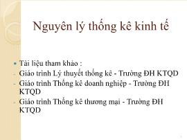 Nguyên lý thống kê kinh tế