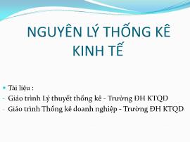 Nguyên lý thống kê kinh tế