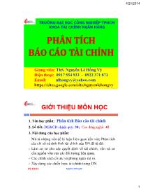 Phân tích Báo cáo tài chính