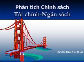 Phân tích chính sách tài chính - Ngân sách