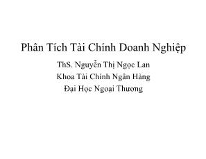 Phân tích tài chính doanh nghiệp