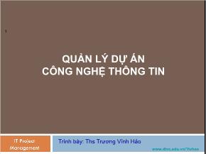 Quản lý dự án công nghệ thông tin