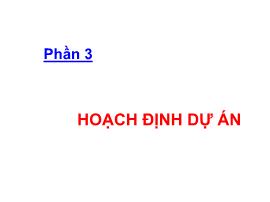 Quản trị dự án - Hoạch định dự án