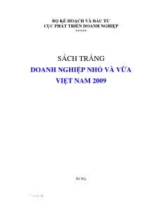 Sách trắng doanh nghiệp nhỏ và vừa Việt Nam 2009