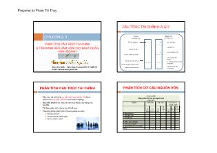 Tài chính doanh nghiệp - Chương 3: Phân tích cấu trúc tài chính & tình hình bảo đảm vốn cho hoạt động kinh doanh