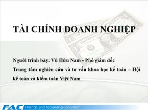 Tài chính doanh nghiệp