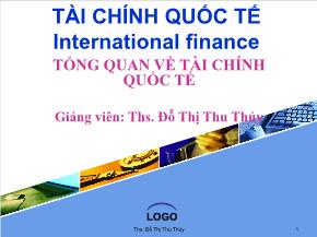 Tài chính quốc tế international finance