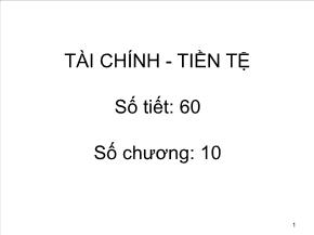 Tài chính - Tiền tệ