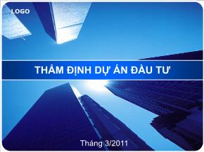 Thẩm định dự án đầu tư