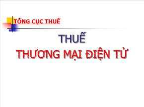 Thuế thương mại điện tử