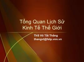 Tìm hiểu về lịch sử kinh tế thế giới