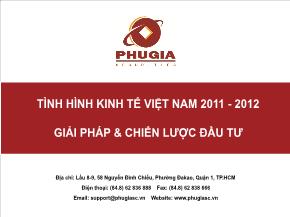 Tình hình kinh tế Việt Nam 2011 - 2012 giải pháp và chiến lược đầu tư