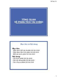 Tổng quan về phân tích tài chính