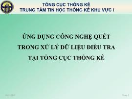 Ứng dụng công nghệ quét trong xử lý dữ liệu điều tra tại tổng cục thống kê