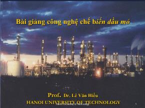 Bài giảng công nghệ chế biến dầu mỏ - Phân xưởng reforming xúc tác