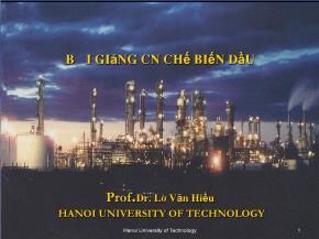 Bài giảng công nghệ chế biến dầu mỏ - Quá trình hydro cracking