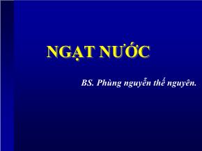 Bài giảng Ngạt nước