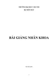 Bài giảng nhãn khoa